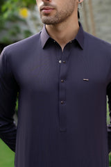 Purple Embroidered Kameez Shalwar S5-29