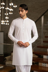 White Embroidered Kameez Shalwar S5-16