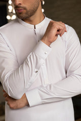 White Embroidered Kameez Shalwar S5-16
