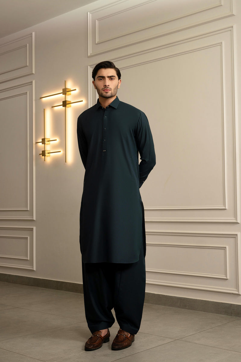 Tale Green Plain Kameez Shalwar S5-32