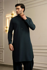 Tale Green Embroidered Kameez Shalwar S5-32