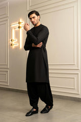 Black Embroidered Kameez Shalwar S5-19