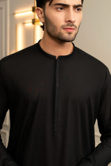 Black Embroidered Kameez Shalwar S5-19