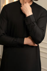 Black Embroidered Kameez Shalwar S5-19