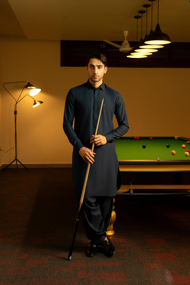 Blue Plain Kameez Shalwar S5-25