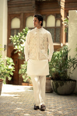Off-White Embroidered Waistcoat W-3002
