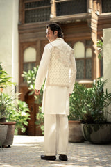 Off-White Embroidered Waistcoat W-3002