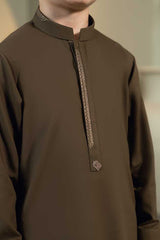 Brown Embroidered Kameez Shalwar KD - 4