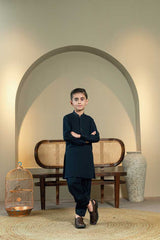 Navy Blue Embroidered Kameez Shalwar KD - 8