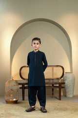 Navy Blue Embroidered Kameez Shalwar KD - 8