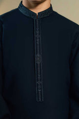Navy Blue Embroidered Kameez Shalwar KD - 8