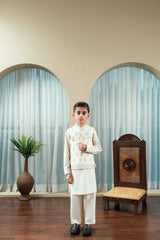 Fawn Embroidered Waistcoat Suit KD - 19