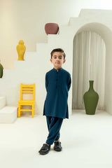 Royal Blue Embroidered Kameez Shalwar KD - 31