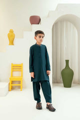 Teal Blue Embroidered Kameez Shalwar KD - 32