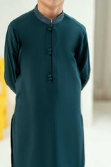 Teal Blue Embroidered Kameez Shalwar KD - 32