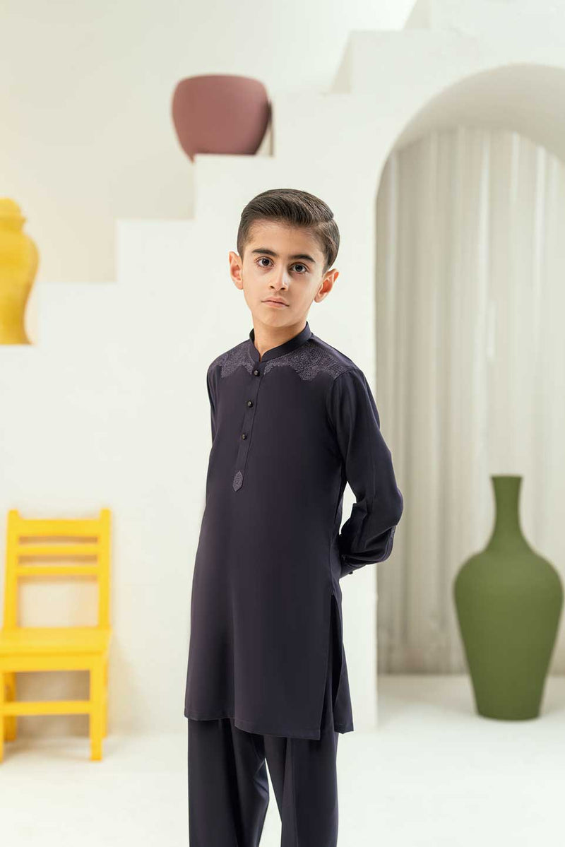 Deep Purple Embroidered Kameez Shalwar KD - 33