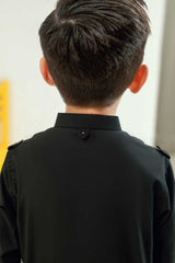 Black Double Pocket Kameez Shalwar KD - 35