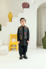 Multi Color Embroidered Waistcoat Suit KD - 36