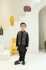 Multi Color Embroidered Waistcoat Suit KD - 36