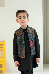 Multi Color Embroidered Waistcoat Suit KD - 36