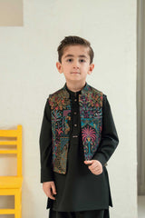 Multi Color Embroidered Waistcoat Suit KD - 36