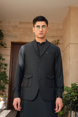 Deep Green Lapel Suiting Waistcoat Suit WS-244-117