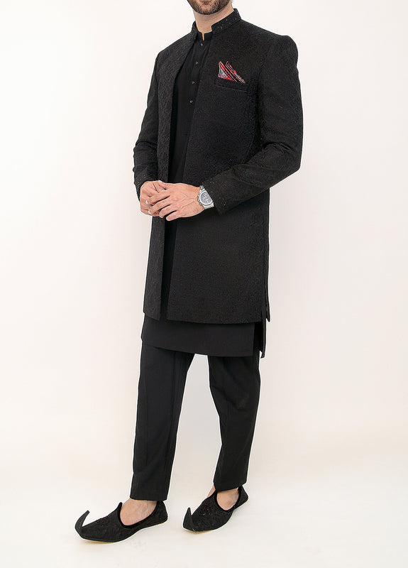 Black Wedding Sherwani