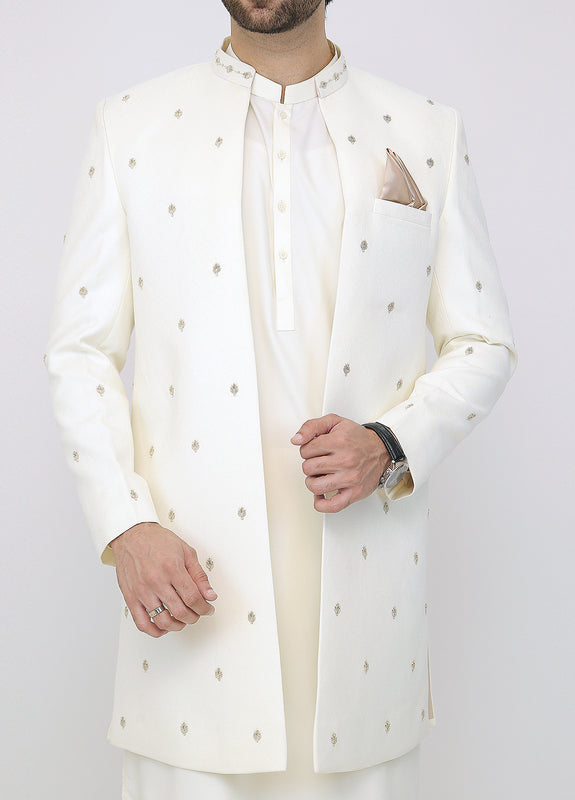 Off-White Sherwani for Grooms
