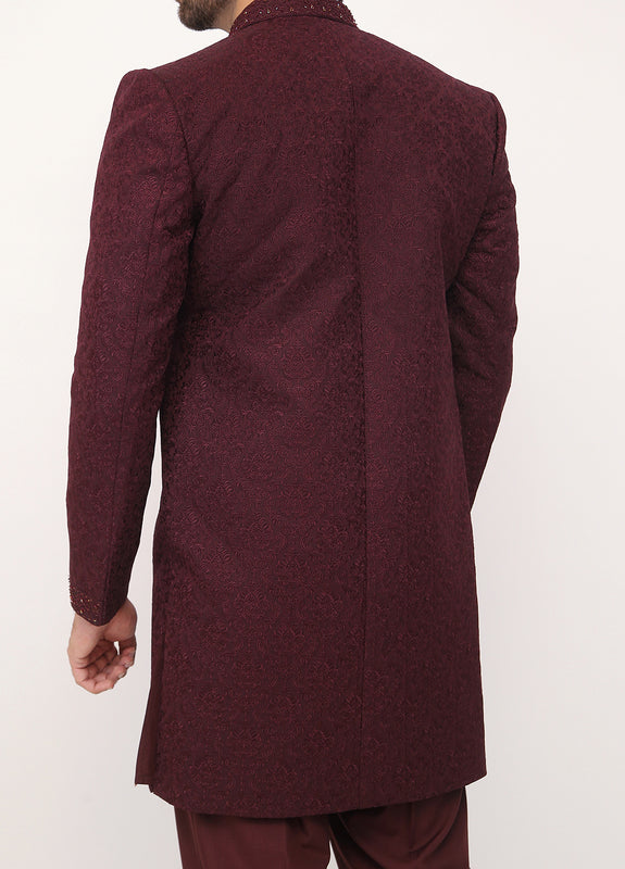 Mehroon Sherwani for Grooms