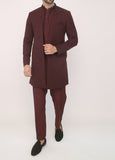 Front Open Mehroon Sherwani
