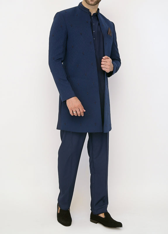 Traditional Blue Sherwani
