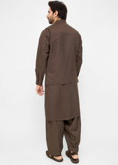 Solid Brown Waistcoat suit