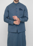 Blue Waistcoat Suit for Men
