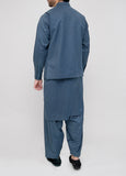 Blue Waistcoat and Trouser Set

