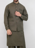 Gold Brown Waistcoat Suit for Men
