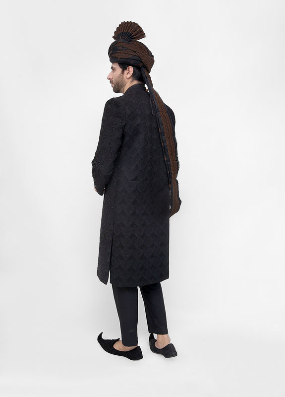 Stylish Black Sherwani