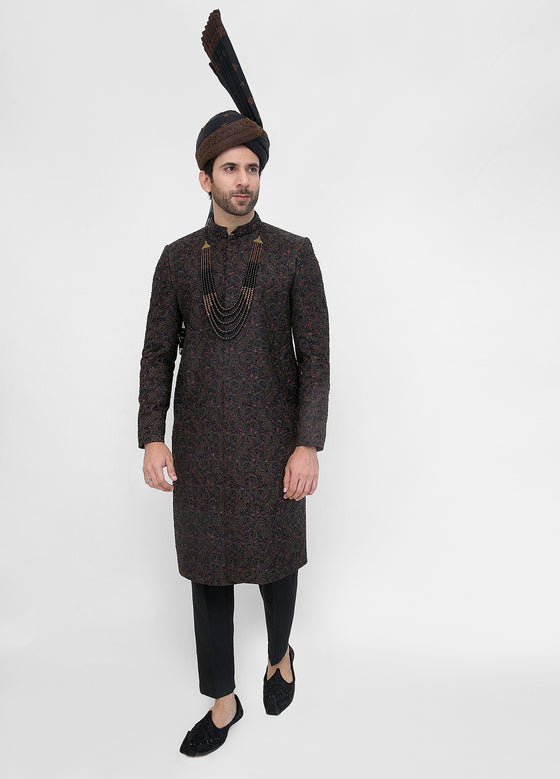 Stylish Black Sherwani