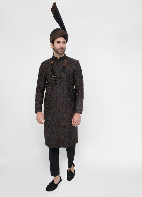 Stylish Black Sherwani