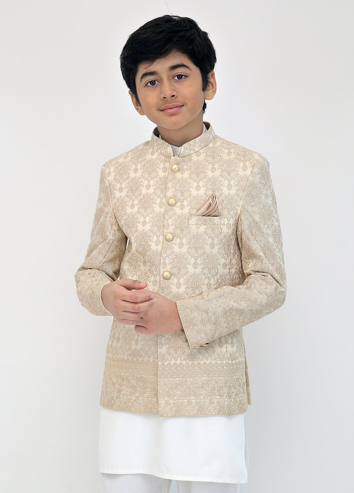 Cream Embroidered Princecoat