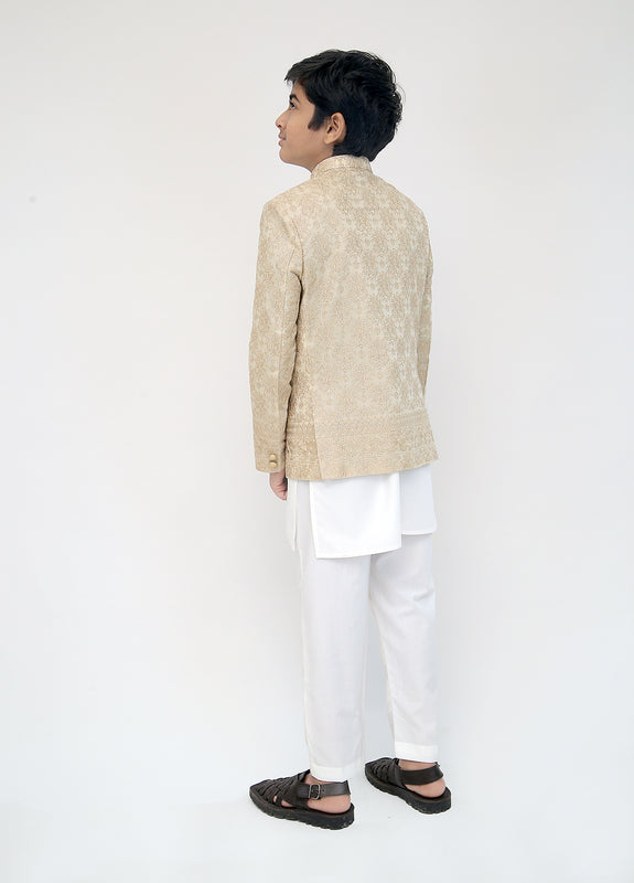 Cream Embroidered Princecoat