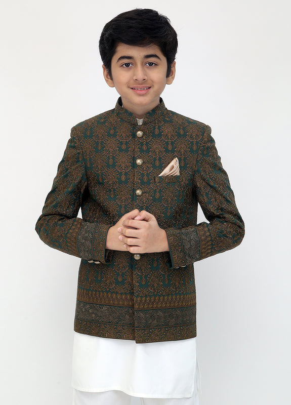 Green Embroidered Princecoat