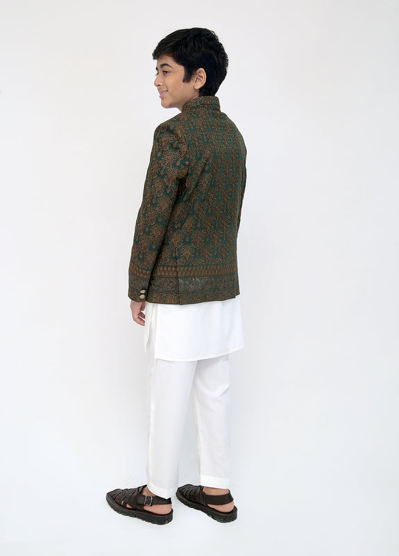 Green Embroidered Princecoat