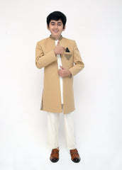 Designer Golden Kids Sherwani
