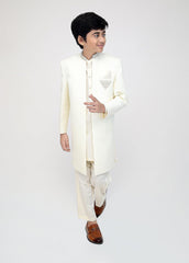 Cream Sherwani for Boys
