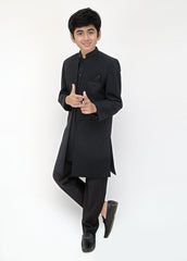 Designer Black Kids Sherwani
