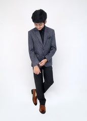 D grey overcoat
