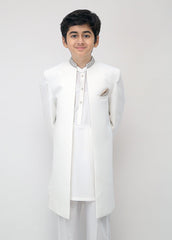 Luxury Off-White Sherwani for Children
