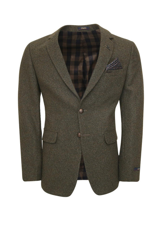 Olive Plain Smart Fit Coat