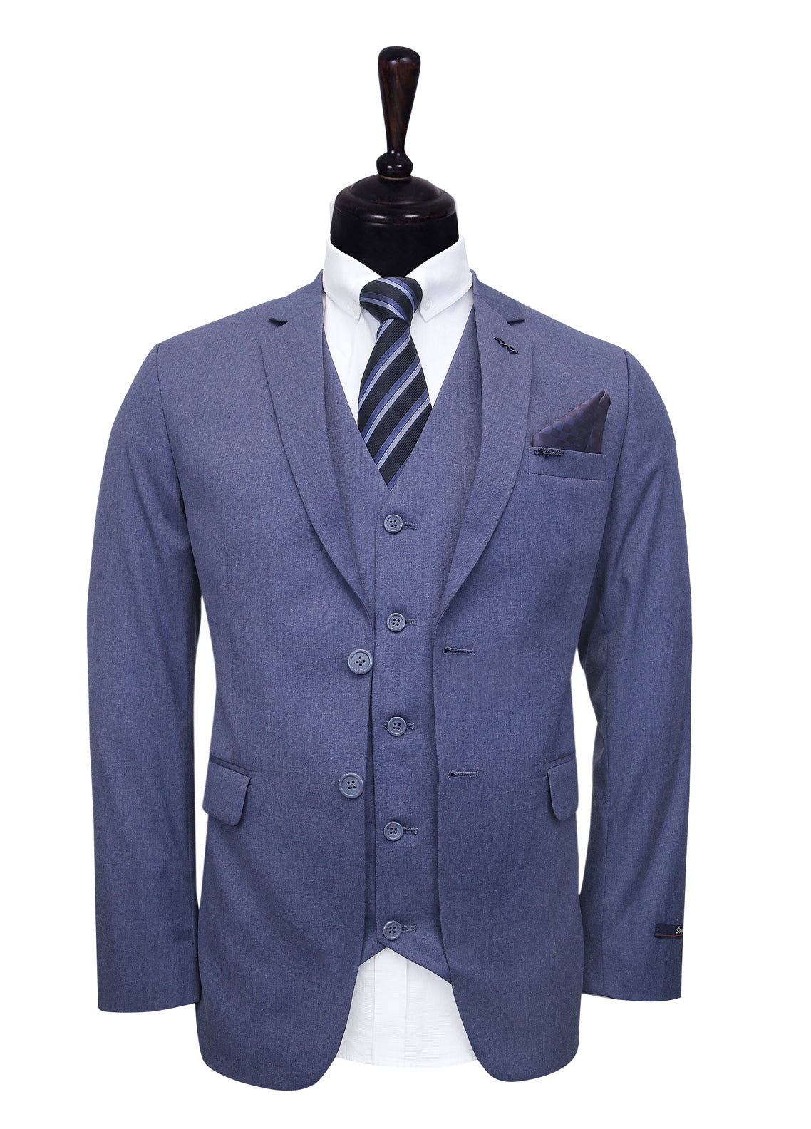 Stylish Denim Blue Formal Suit
