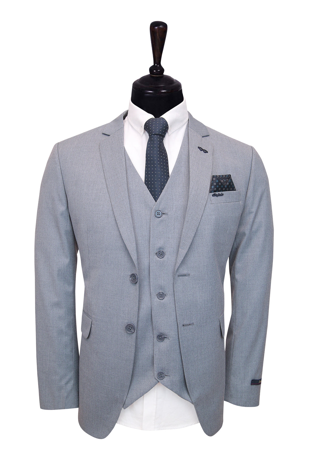 Light Grey Men 3 Pcs Suit